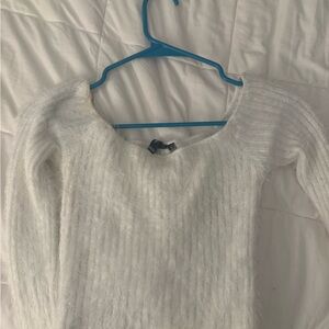 Windsor Soft White Fuzzy Sweater